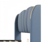 Christopher Knight Home Modern PU Leather Platform Bed with Wave Headboard & Wingback Design