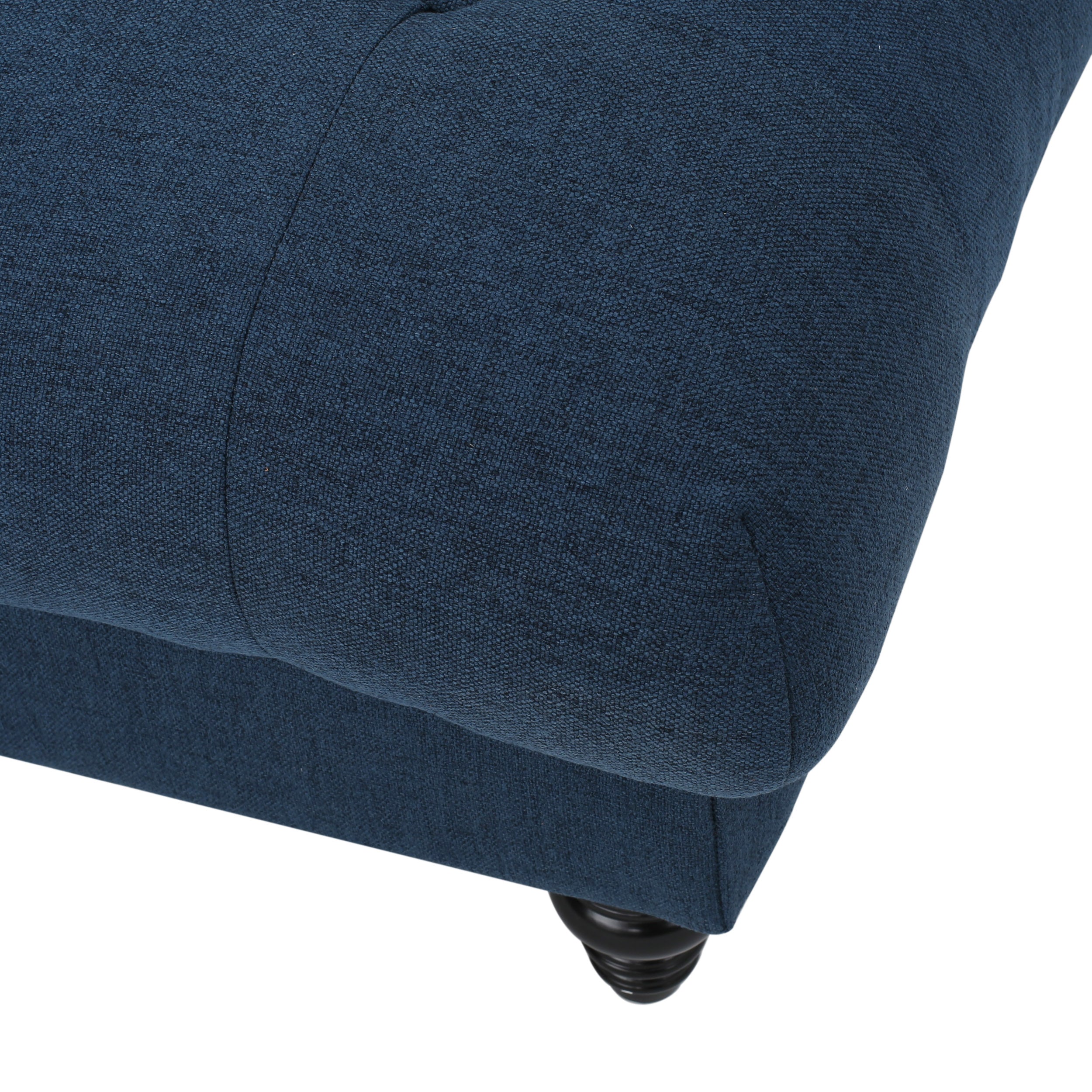 Tufted Oversized Ottoman – Large Square Footrest with Cushioned Top for Living Room & Bedroom