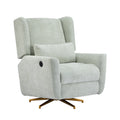 Christopher Knight Home Gilbert Contemporary Upholstered 360? Swivel and Power Recliner Chair, Light Green - Boucle