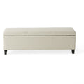 Christopher Knight Home 50" Faux Leather Tufted Storage Ottoman Bench with Hidden Storage