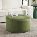 Christopher Knight Home Modern Round Velvet Ottoman – Living Room Footrest & Side Table