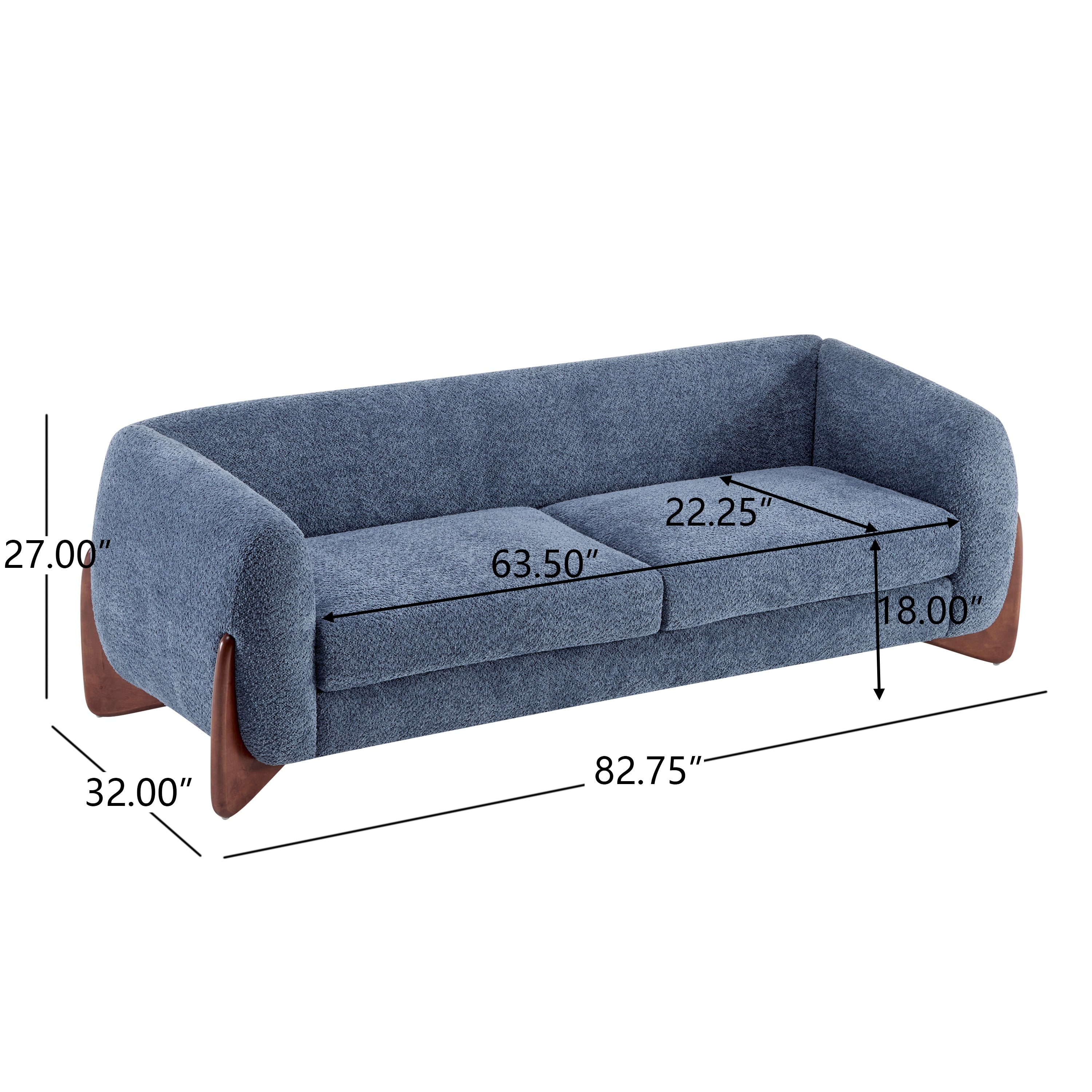 Christopher Knight Home 82" Boucle Sofa with Birch Wood Legs – Modern Cozy Upholstered 3-Seater