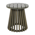 Christopher Knight Home Sabine Rustic Patio Acacia Wood Round Coffee Table, Gray