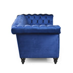 Chesterfield-Style Sofa with Deep Button Tufting & Nailhead Trim ¨C Classic Upholstered Living Room Couch