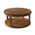 GDFStudio Chiori Modern 2-Tier Wooden 31" Round Coffee Table