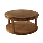 GDFStudio Chiori Modern 2-Tier Wooden 31" Round Coffee Table
