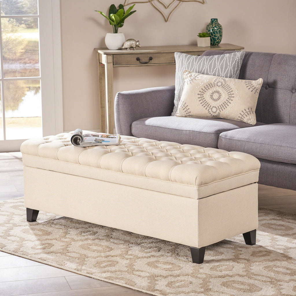 Christopher Knight Home 50" Storage Ottoman Bench with Hidden Storage
