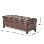 Christopher Knight Home 50" Storage Ottoman Bench with Hidden Storage