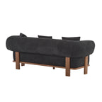 Christopher Knight Home 82" Modern Curved Living Room Sofa with Deep Seat & Solid Wood Frame