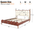 Christopher Knight Home Luxury Faux Leather Bed Frame with Curved Headboard & Solid Wood Support