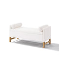 Christopher Knight Home Escoffier Modern Upholstered Storage Ottoman, Ivory-Boucle