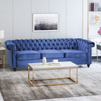 Chesterfield-Style Sofa with Deep Button Tufting & Nailhead Trim ¨C Classic Upholstered Living Room Couch