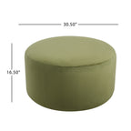Christopher Knight Home Modern Round Velvet Ottoman ¨C Living Room Footrest & Side Table