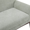 GDF Studio Modern Upholstered Loveseat with Elm Wood Legs & Flare Arm Design