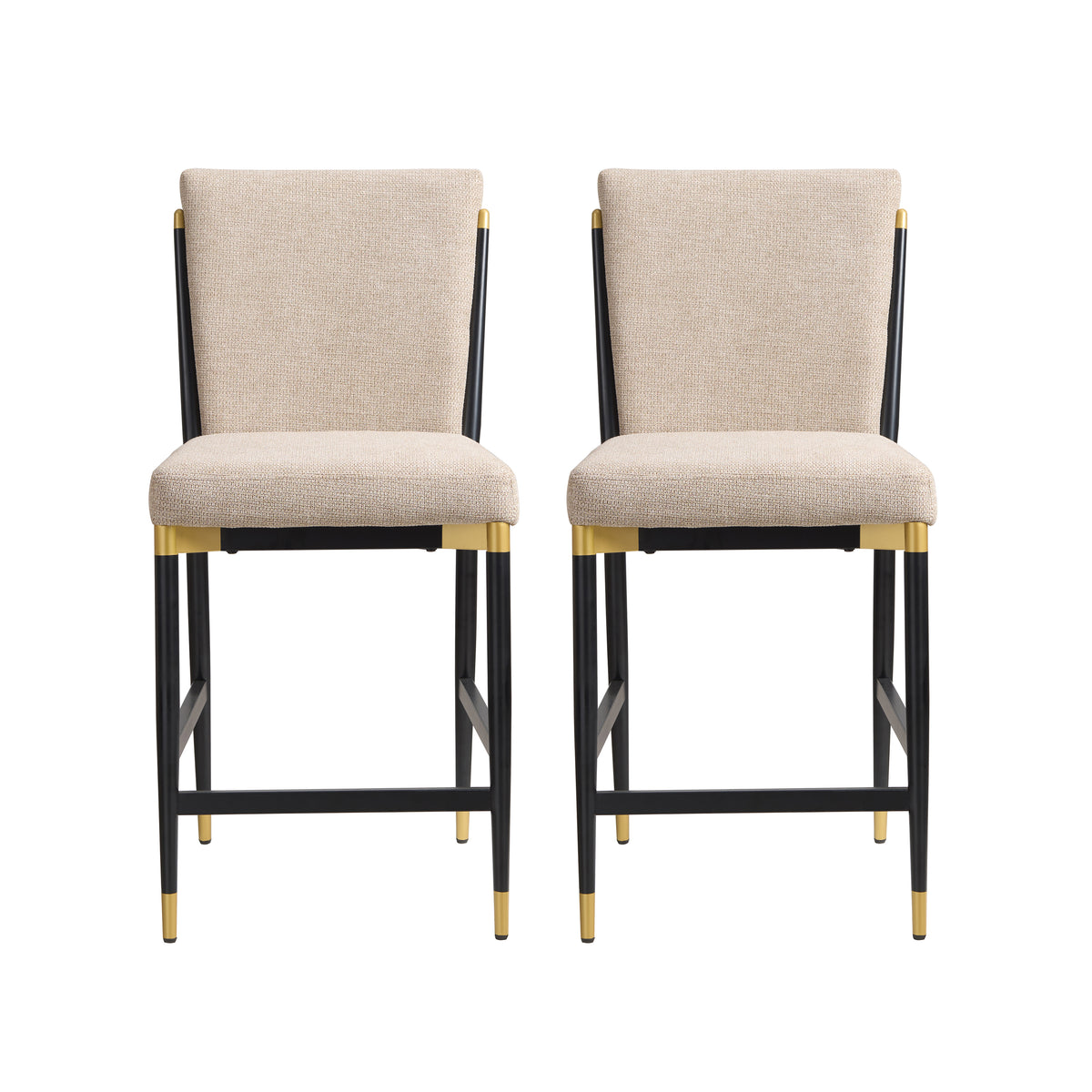 Christopher Knight Home Teresa Modern Upholstered Counter Stools (Set of 2), Black/Brown