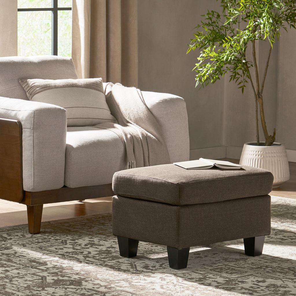 Modern Footstool Ottoman – Portable Accent Seat, Durable Frame & Stylish Upholstery