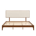 GDFStudio Jones Solid Bamboo Wood Platform Bed with Adjustable Bamboo Frame Headboard,King Size, Brown