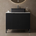 Christopher Knight Home Hamel Freestanding Bathroom Vanity with Glossy White Ceramic Basin