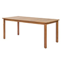 Christopher Knight Home Marc Outdoor 68.90" Acacia Wood Rectangular Dining Table with Slatted Top, Light Teak