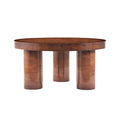Christopher Knight Home Selene Modern Round Coffee Table with Sculptural 3-Leg Base, Walnut