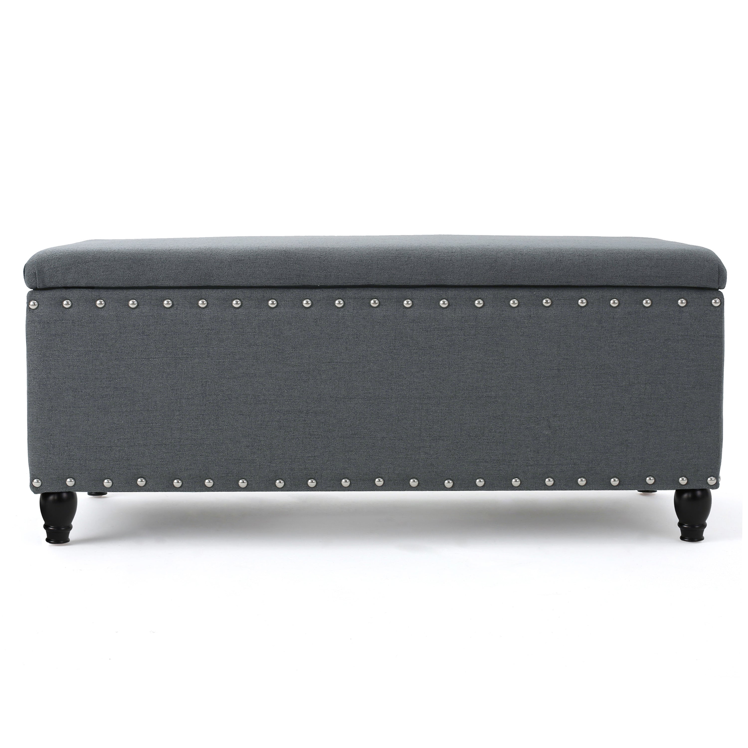 Christopher Knight Home 50" Faux Leather Tufted Storage Ottoman Bench with Hidden Storage
