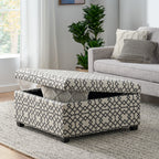 Christopher Knight Home Storage Ottoman with Patterned Upholstery & Hidden Storage Bench