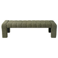 Christopher Knight Home Albane Modern Boucle Upholstered Bench, Green
