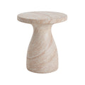 Christopher Knight Home Genesis Outdoor Hourglass Shape Travertine Pattern Lightweight Concrete Side Table