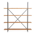 Christopher Knight Home Tearach Industrial Metal and Firwood Bookshelf, Antique Black