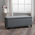 Christopher Knight Home 50" Faux Leather Tufted Storage Ottoman Bench with Hidden Storage