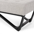 Christopher Knight Home Modern Upholstered Ottoman Bench with Tufted Waffle Stitch & Bentwood Base