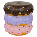 GDFStudio Mila 12.6  Indoor/Outdoor Resin Stacked Donut Garden Stool, Pink/Blue