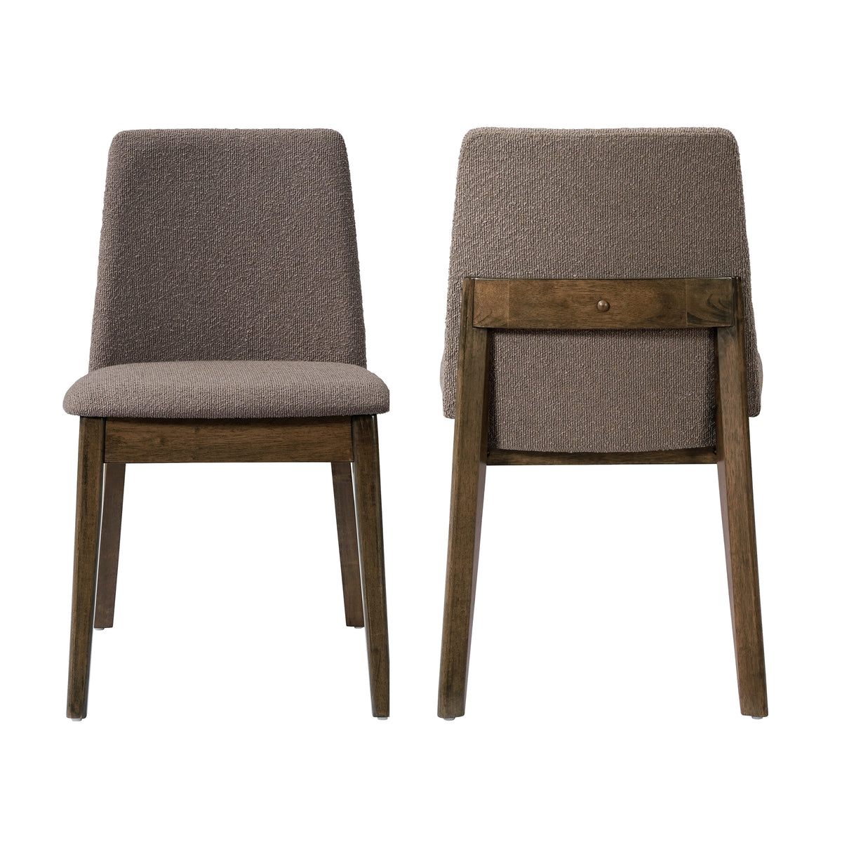 Christopher Knight Home Elmsford Modern Rubberwood Upholstered Dining Chairs (Set of 2), Brown/Walnut