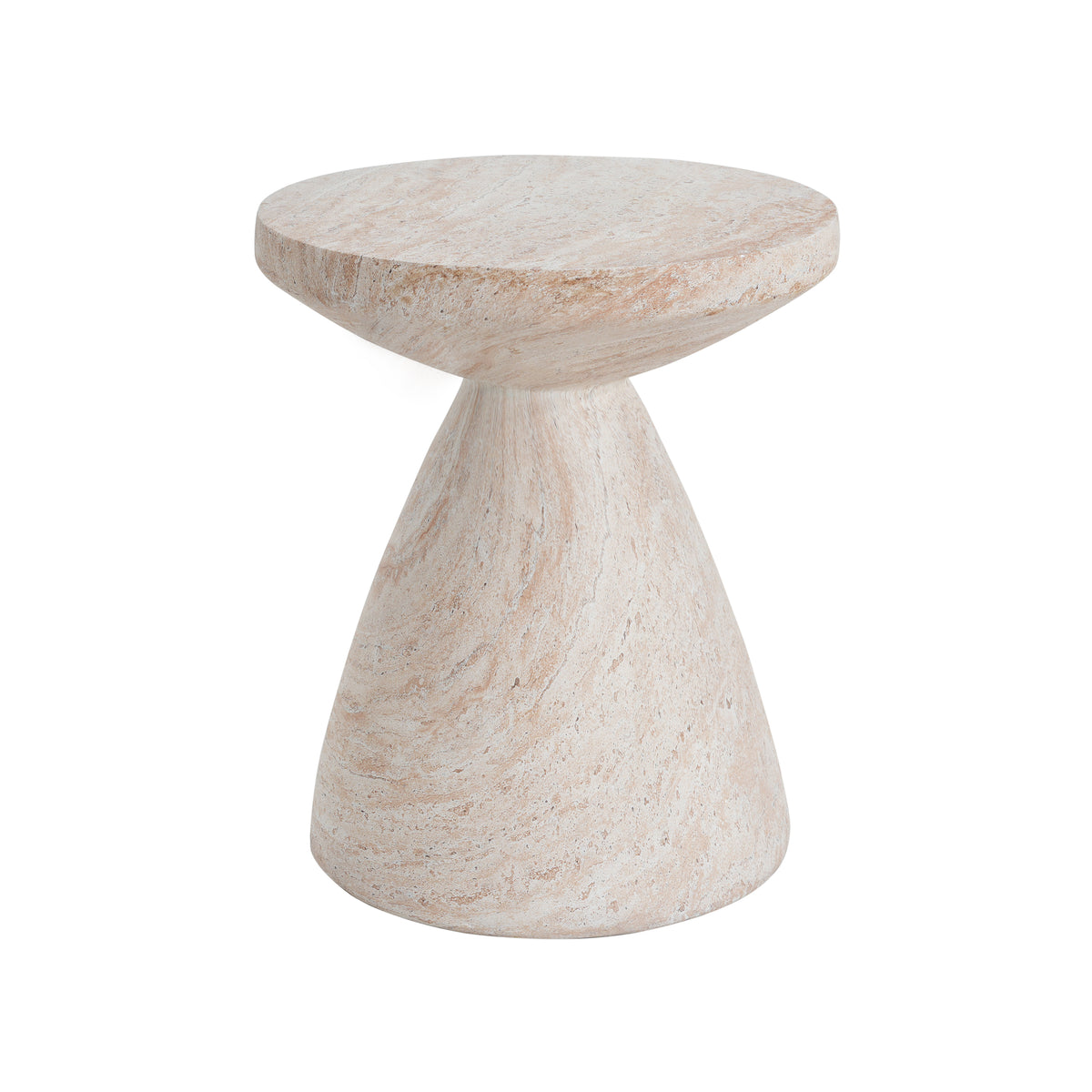 Christopher Knight Home Kendall Outdoor Lightweight Concrete Side Table, Travertine