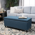 Christopher Knight Home 50" Faux Leather Tufted Storage Ottoman Bench with Hidden Storage