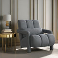 Christopher Knight Home Smythe Modern 27.5" Upholstered Linen Accent Chair, Dark Gray