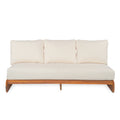 Christopher Knight Home Ryneth 69'' Modern Outdoor Acacia Wood 3-Seater Sofa with Thick Cushion, Teak/Beige, Single
