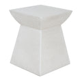 Christopher Knight Home Mohit Modern Lightweight Concrete Sculptural Outdoor Side Table, White