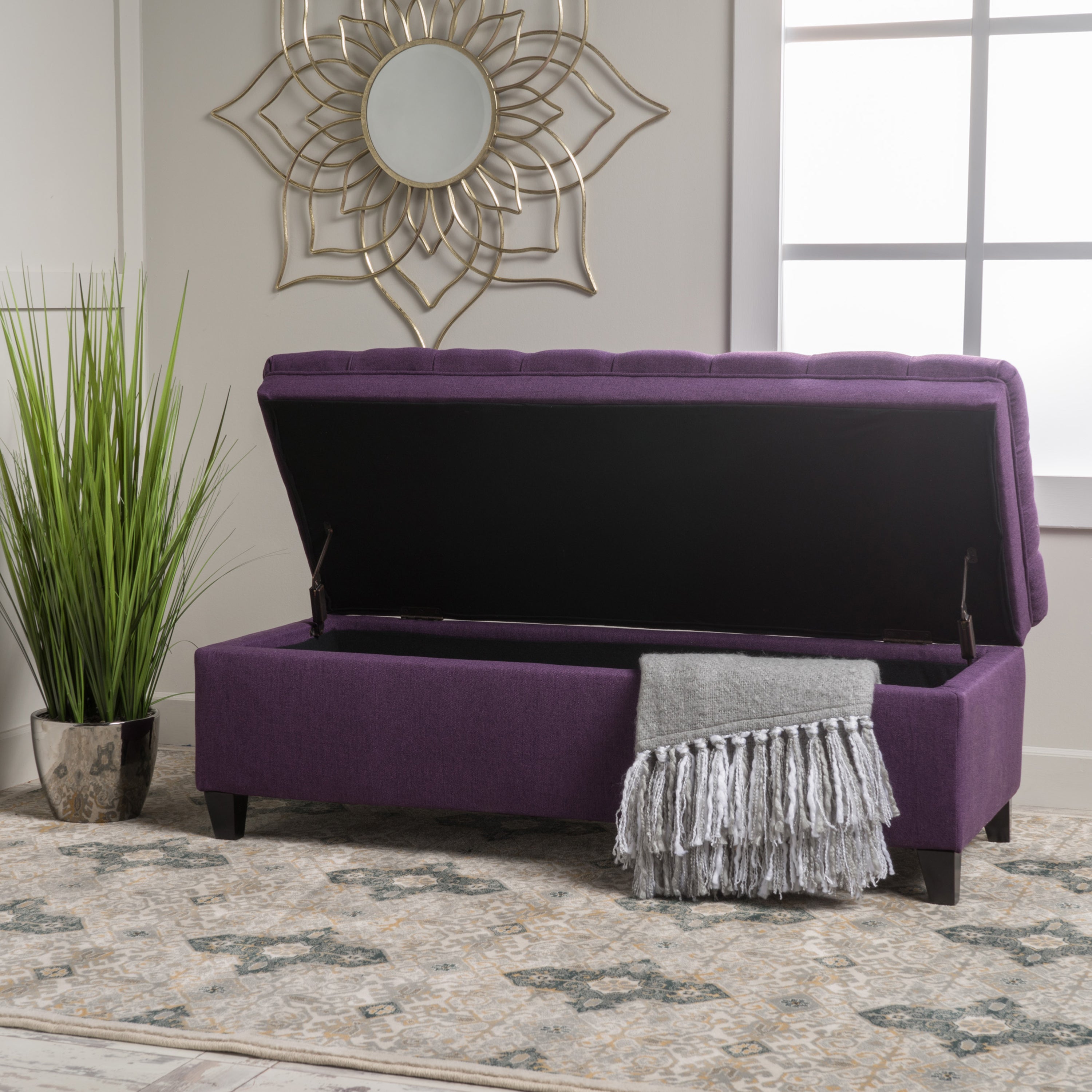 Christopher Knight Home 50" Storage Ottoman Bench with Hidden Storage