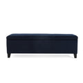 Christopher Knight Home Glouster Velvet Upholstered Storage Ottoman, Dark Blue/Black