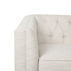 Tufted Loveseat with Birch Wood Legs ¨C Modern Tub-Style Small Space Sofa