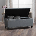 Christopher Knight Home 50" Faux Leather Tufted Storage Ottoman Bench with Hidden Storage