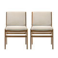 Christopher Knight Home Galtin Contemporary Fabric Upholstered Wood Dining Chairs (Set of 2), Wheat