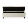 Christopher Knight Home 50" Faux Leather Tufted Storage Ottoman Bench with Hidden Storage