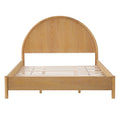 Christopher Knight Home Mireille Scandinavian Rubberwood Clearance Bed with Arched Headboard, Natural, Queen