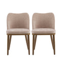 Christopher Knight Home Aviana Fabric Upholstered Dining Chairs (Set of 2), Apricot