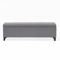 Christopher Knight Home 50" Faux Leather Tufted Storage Ottoman Bench with Hidden Storage