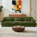 Christopher Knight Home Crane 130" Modern 3 Seater Velvet Sofa with Bolstered Armrests, Olive Green