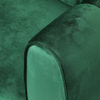 Modern Glam Velvet Sofa with Channel Stitching & Birch Wood Legs ¨C Luxury Upholstered Living Room Couch