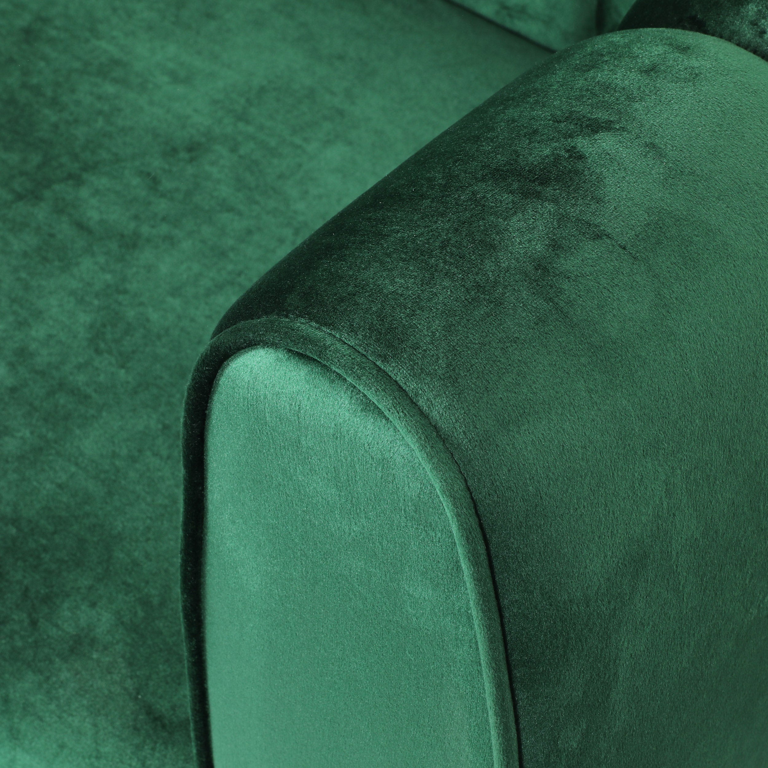 Modern Glam Velvet Sofa with Channel Stitching & Birch Wood Legs ¨C Luxury Upholstered Living Room Couch